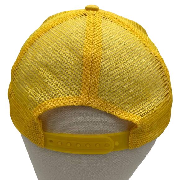 Bumble Logo Yellow Snapback Trucker Hat Adjustable Mesh Back Cap - Picture 5 of 8